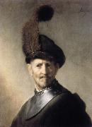 Man in a Plumed Hat and Gorget REMBRANDT Harmenszoon van Rijn